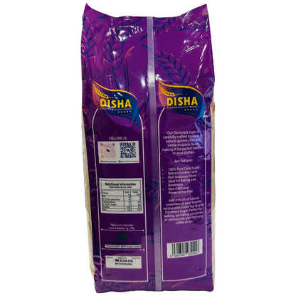 DISHA Top Quality Demerara Sugar 4X3kg – 100% Pure Cane Sugar, Natural & Unrefined, Deliciously Sweet, With Caramel Notes, Ideal for Baking, Pack of 4 (3kg Bags)